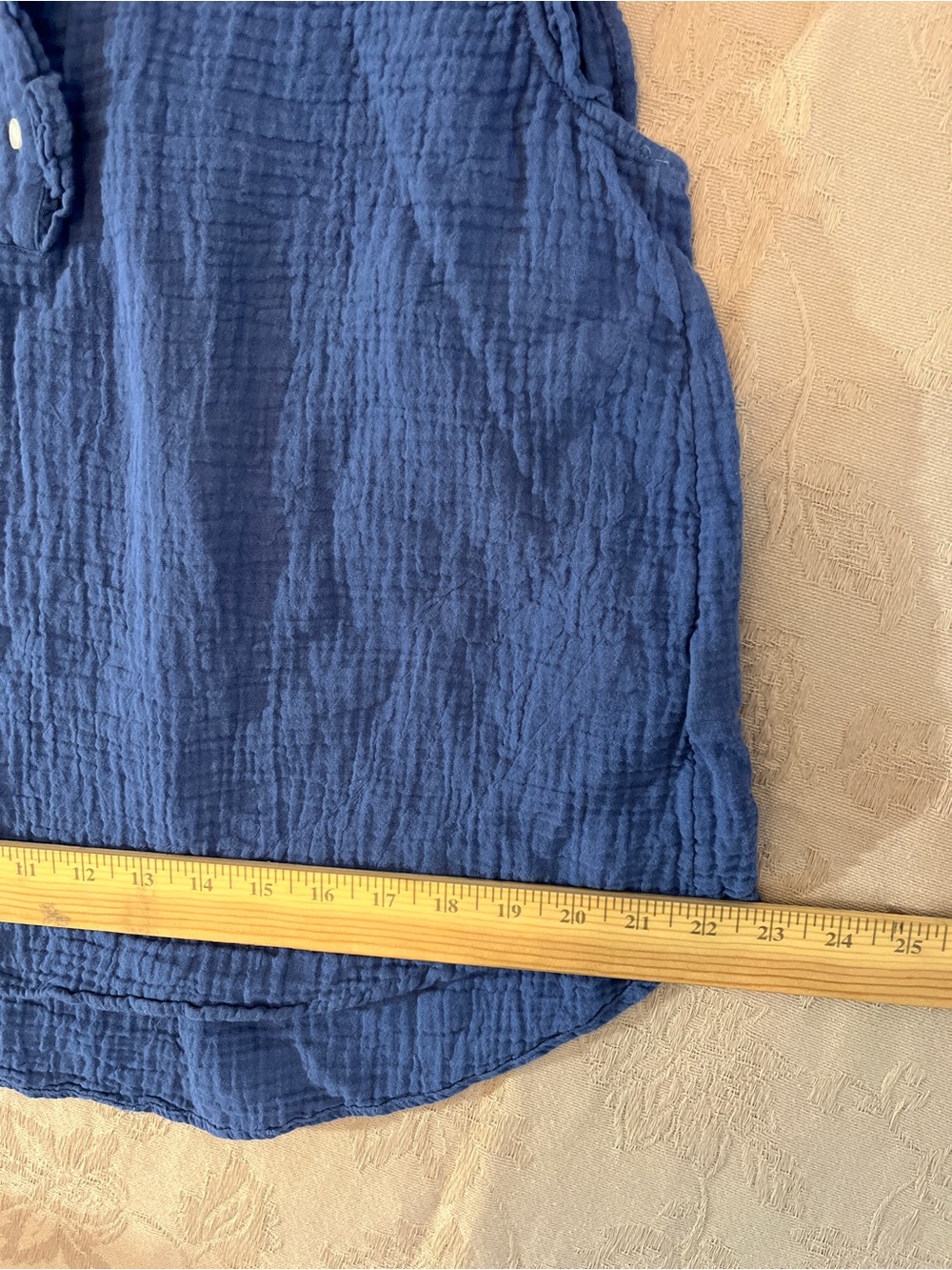 H&M Blue Ruffled Cap-Sleeve Tank - Picture 7 of 7